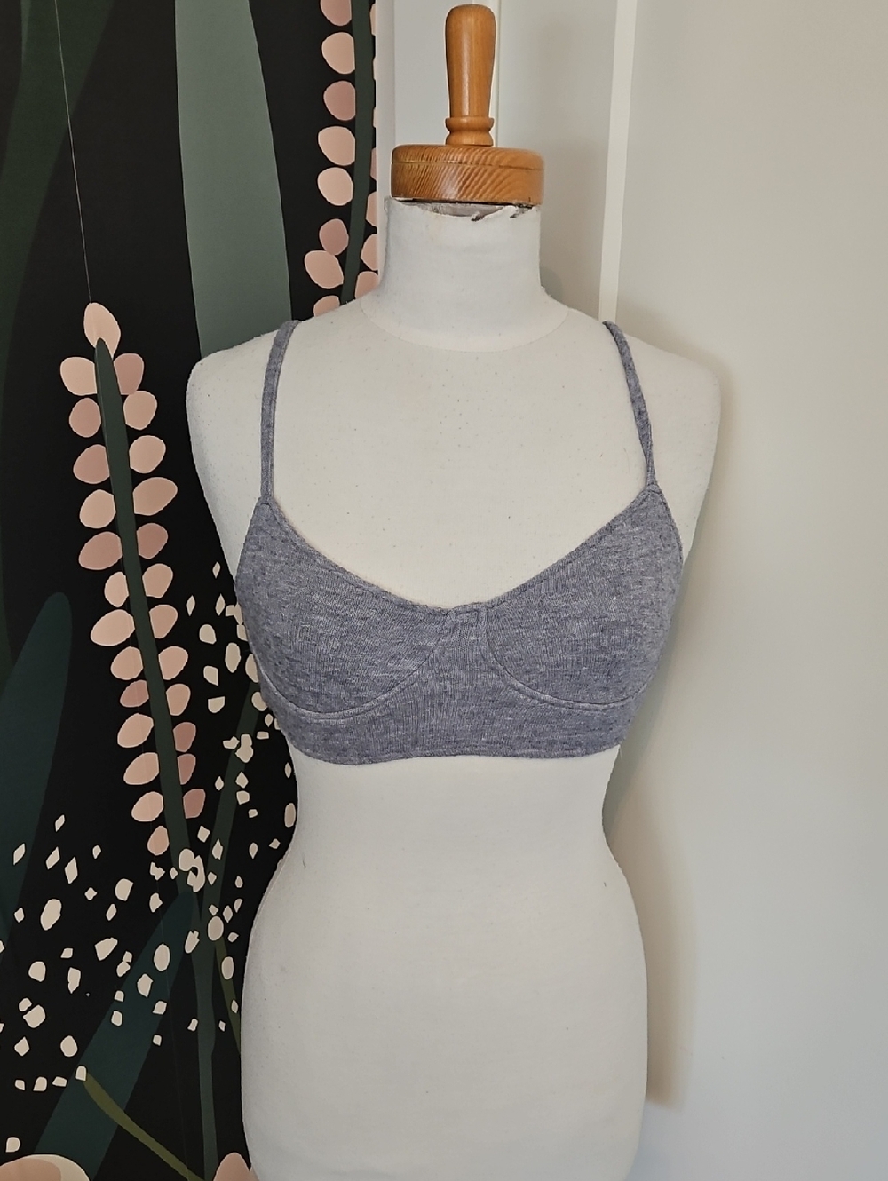 Zara Gray Wireless Knit Bralette